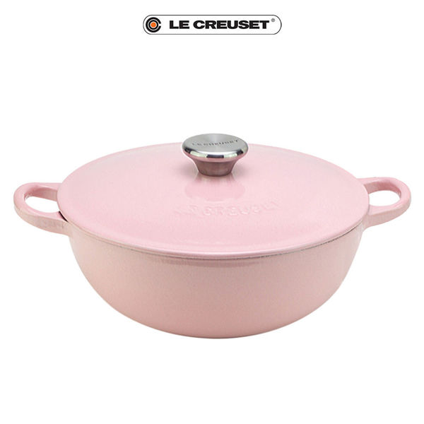 圖片 【LE CREUSET】琺瑯鑄鐵媽咪鍋28CM/鋼頭 (雪紡粉)