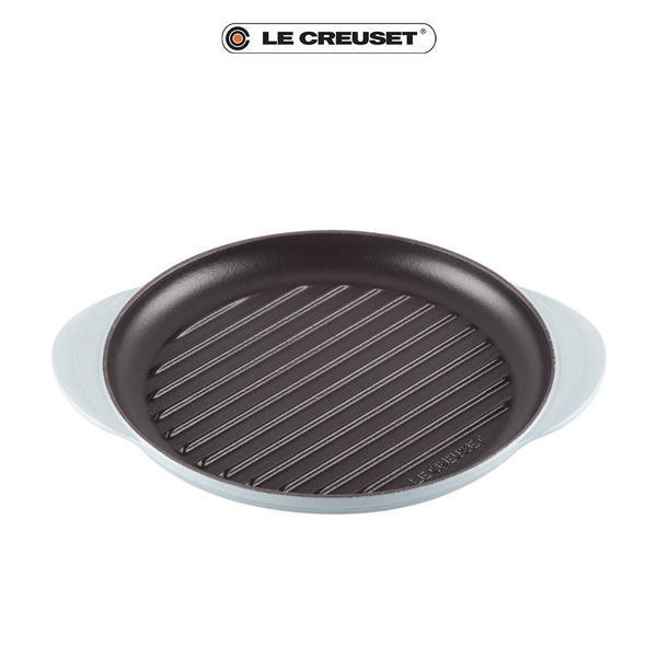 圖片 【LE CREUSET】琺瑯鑄鐵雙耳圓鐵烤盤25CM (海岸藍)