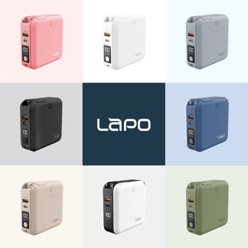 圖片 【LaPO】WT-03CM 10000mAh 22.5W 雙孔輸出多功能無線充行動電源(自帶線/無線/磁吸)