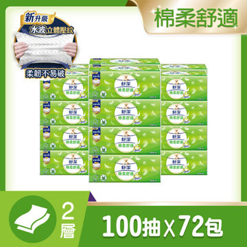 圖片 【Kleenex 舒潔】棉柔舒適抽取衛生紙 (100抽x12包x6串/箱)